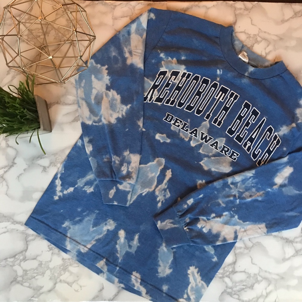 Custom Dyed Rehoboth Beach Blue long sleeve